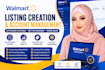 do walmart listing creation and account management