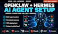 setup jarvis ai multi agent openclaw hermes agent claude code n8n obsidian vps