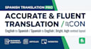 do english to spanish translation, subtitling, and transcript