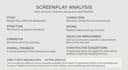 provide detailed screenplay coverage and script analysis
