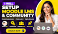setup moodle lms, bettermode, mighty networks elearning website courses