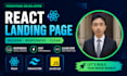 create a react landing page