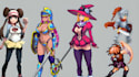 create nsfw pixel art pixel animation sprite sheet pixel art character
