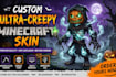 create custom halloween minecraft skin character horror spooky java and bedrock