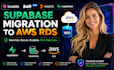 zero downtime database migration supabase to AWS migration AWS rds AWS cognito