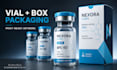 design peptide vial, medicine boxes and pharma packaging