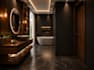 design a modern luxury bathroom interior in 3d