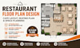 do restaurant floor plan design, cafe layout, seating plan and space planning