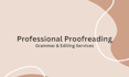 proofread and edit your articles and blog posts