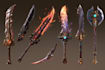 high quality weapon concept art for gaming and more