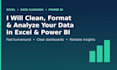 clean, format and analyze your data in excel and power bi