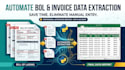 write a python script to extract data from PDF, bol, and invoices to excel