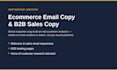 write ecommerce email copy and b2b sales copy