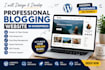 build a professional wordpress blog website