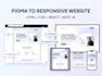 build a responsive react js website with modern UI
