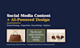 create social media content strategy and canva designs using ai