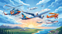draw helicopter, airplane, aircraft, into a vector