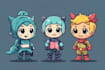 design cute cartoon characters
