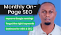 improve your google rankings with proven monthly on page SEO