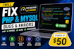 fix PHP mysql bugs, errors and website issues