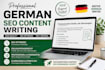 write professional german content and copy