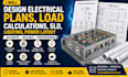 design electrical plans, load calculations, sld, lighting, power layout