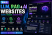build custom ai solutions, llm, rag and ai websites