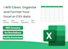 excel data cleaning, data formatting, and data entry