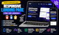create a responsive landing page using HTML CSS js