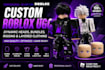 create custom roblox ugc, dynamic head, 3d character bundle, rigging
