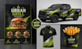 do restaurant flyer or poster or food truck wraps design