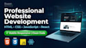 build a professional responsive website in HTML, CSS, and javascript