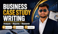 write a professional business case study analysis and report