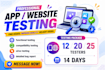 do manual website testing, QA and app testing for android apps, 12 testers