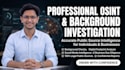 do professional osint investigation and background check research