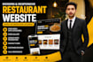 create a professional restaurant website with online food menu