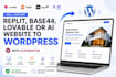 convert replit, base44, lovable or ai website to wordpress