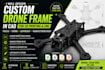 design a custom drone frame in cad for 3d printing and cnc