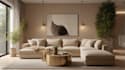 design modern living room interior with 3d visualization
