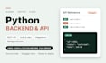 develop a python backend and rest API with django, fastapi or flask
