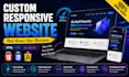 create a responsive custom HTML CSS javascript website