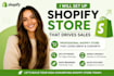 build a profitable shopify store, dropshipping store or shopify website