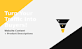 write SEO product descriptions and website content that sells