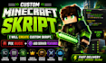 create custom minecraft skript, fix bugs and add server features