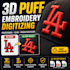 do 3d puff embroidery digitizing into dst pes jef