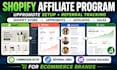 set up uppromote affiliate program for shopify stores with referral tracking