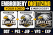 do embroidery digitizing into dst pes jef vp3 exp fast