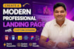create a modern responsive landing page