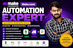 build make com automation workflows with api and ai