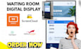 setup a waiting room digital display yodeck screencloud optisigns novisign CRM